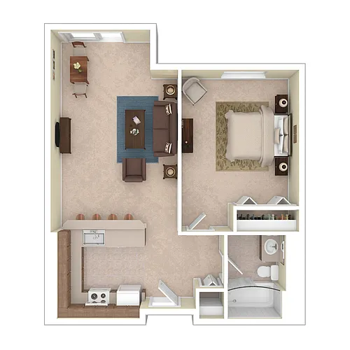 Floor plan 1 Bedroom