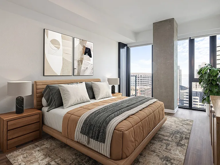 Virtually Staged Two-Bedroom Bedroom - The Torrey