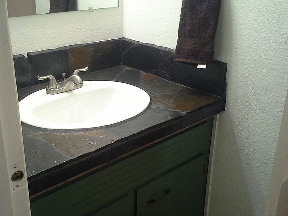 custom built stone in bath