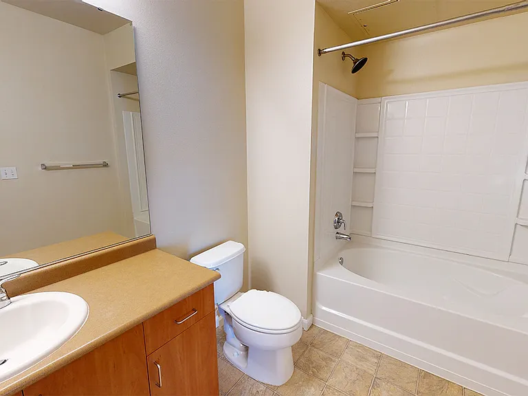 Griffis Lake Washington A8 bathroom with cherry cabinets.