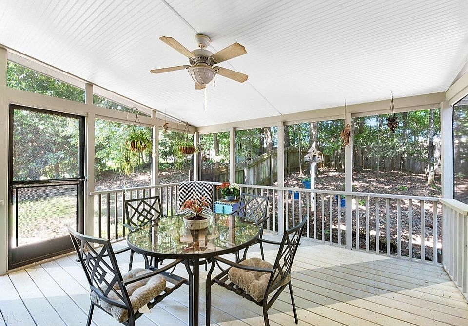 Porch off kitchen with pass through