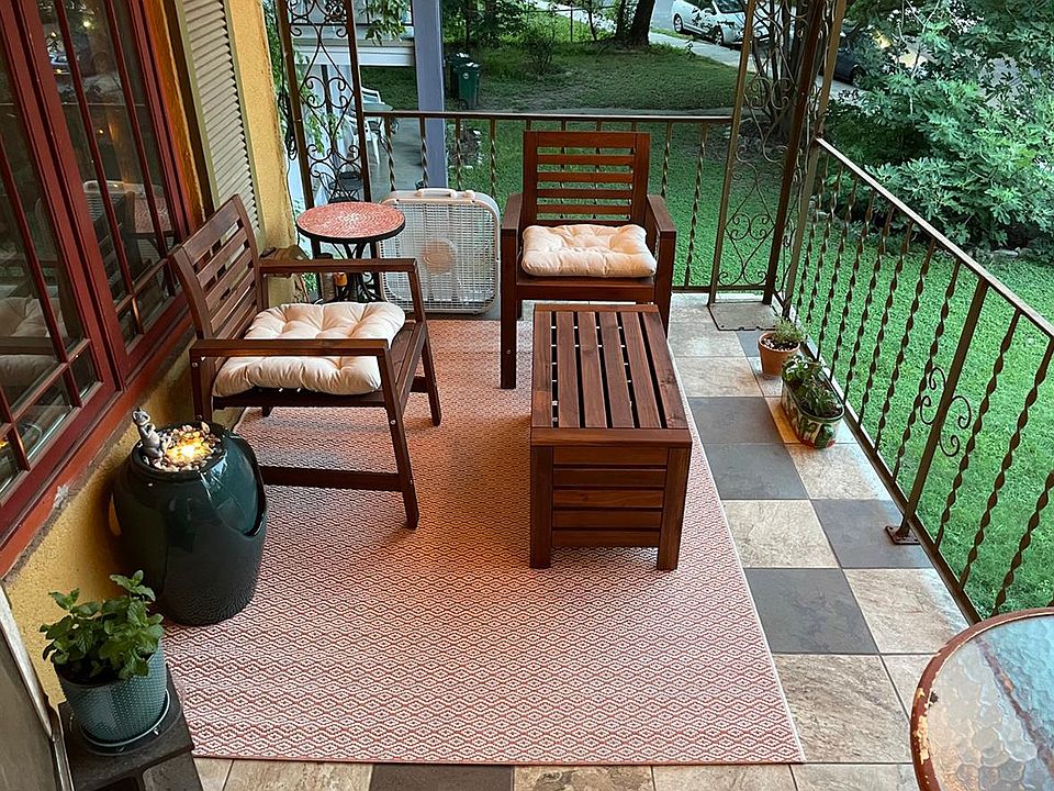 Front balcony. No houses across the street - just greenery!