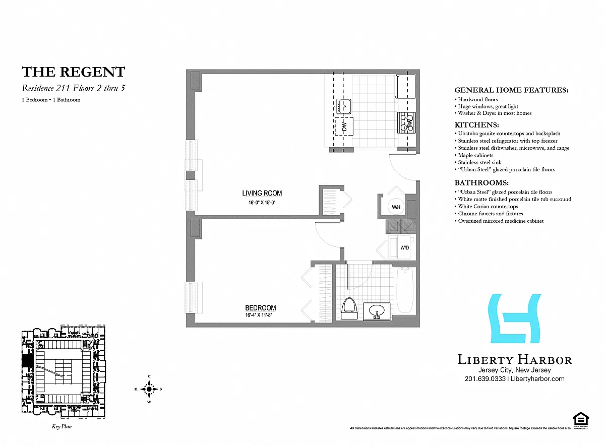 Floor plan 30 REGENT-1 BEDROOM PLAN F