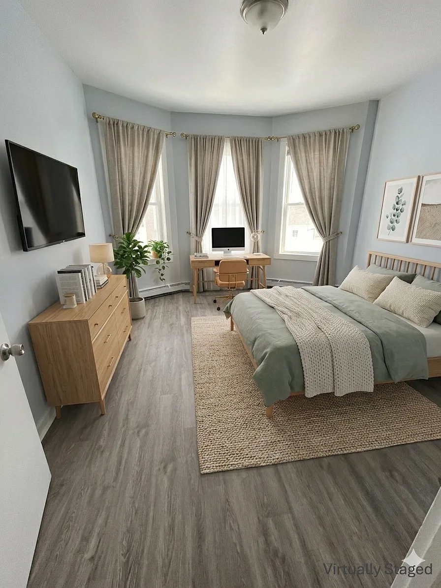 Large Bedroom #1 (Virtual Staging for illustrative purposes only) - 217 Delaware St