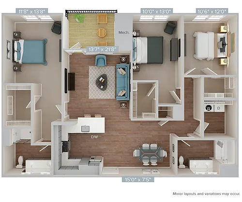 Floor plan Furnished-f-C2-1493