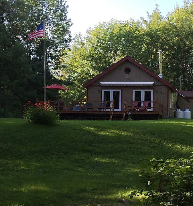Deck and front of home.