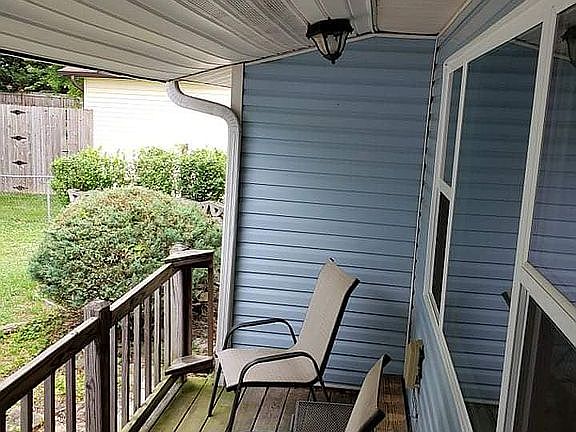 Back porch to enjoy. 