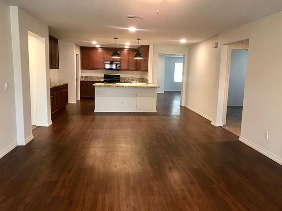 kitchen and family room