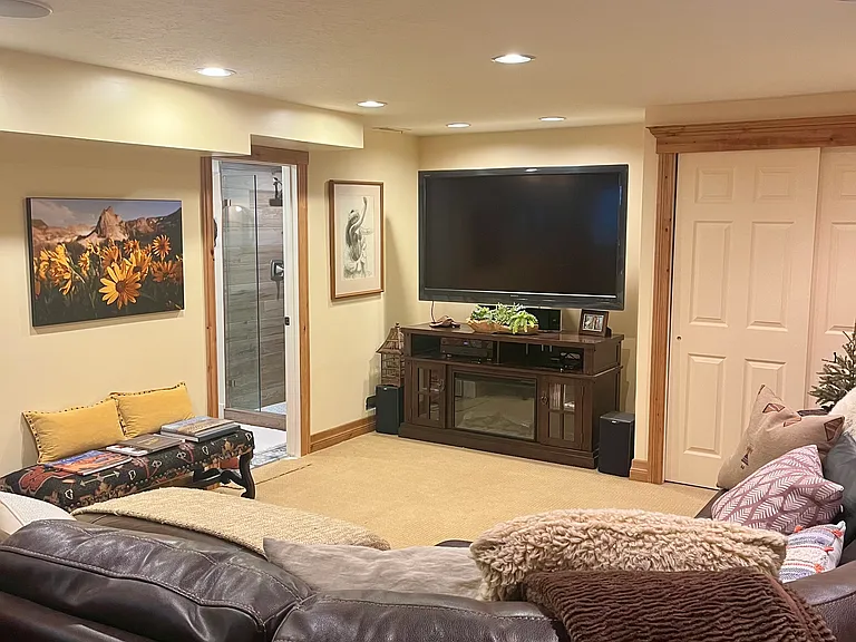 Downstairs movie room