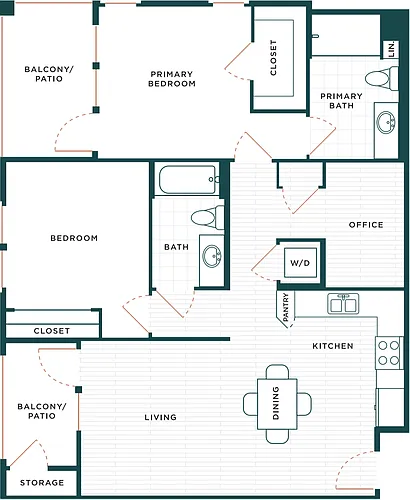 Floor plan B2 + Den