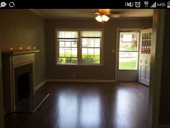 living room with fireplace