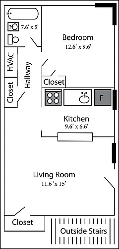Floor plan One Bedroom