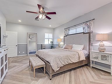 Spacious primary suite with private bathroom