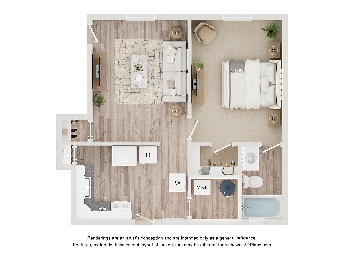 Floor plan One bedroom