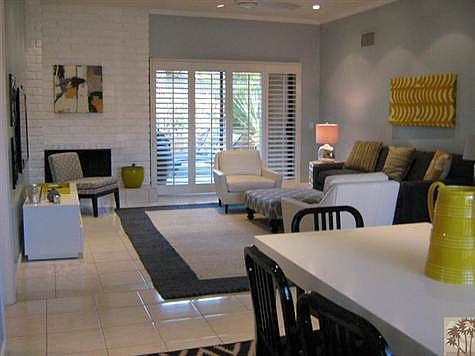 Another view of living room. Tile in all but bedrooms.