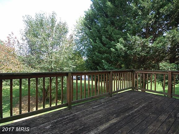 Spacious deck overlooking green space