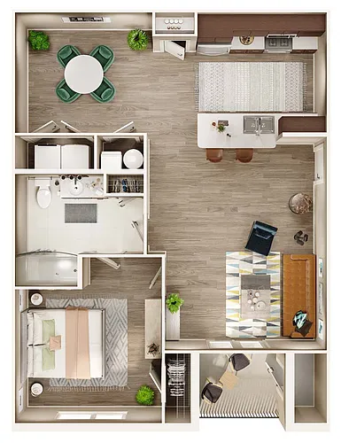 Floor plan 1 Bedroom