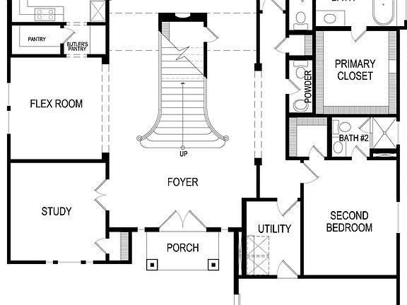 Northcrest 2FSW w Media First Floor Plan
