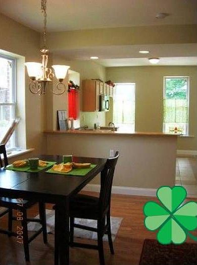 open dining and kitchen