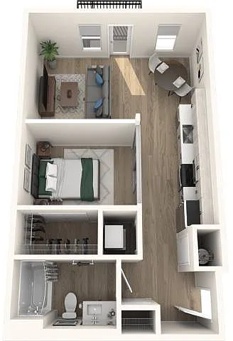 Floor plan 1X1 Urban A2