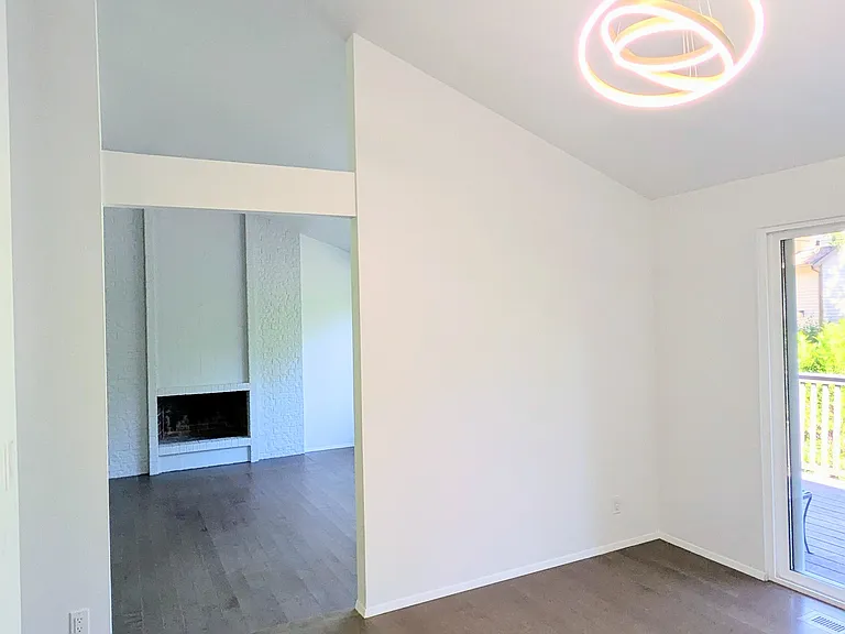 Open dining/living room areas