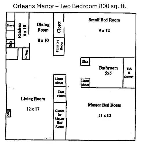 Floor plan 2 Bedroom