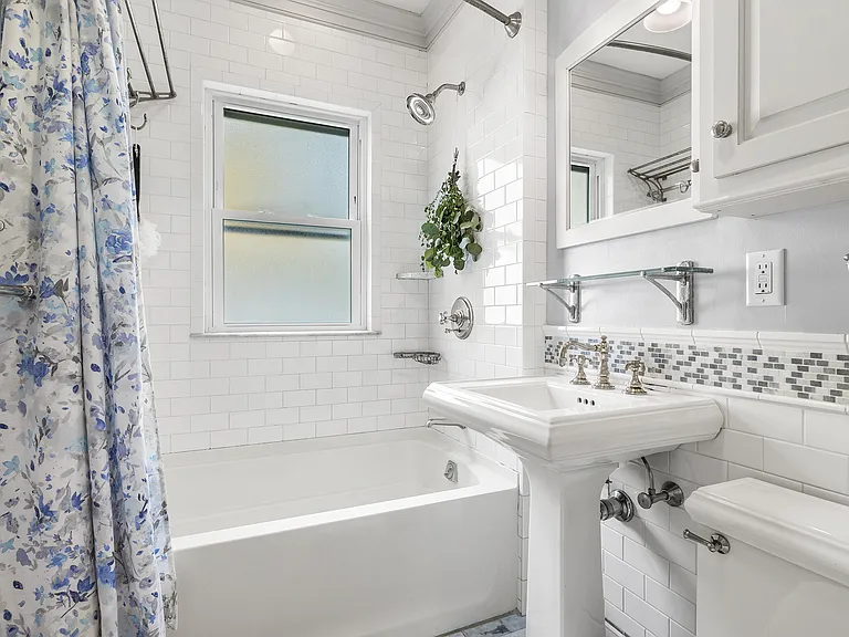 Renovated bathroom with heated floor