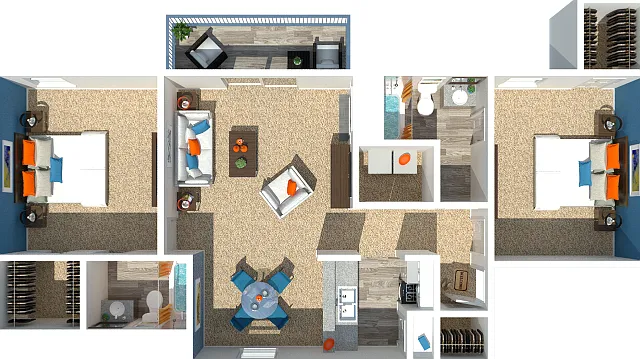 2 Bedroom 2 Bath 957 2 Bedroom 2 Bath 957