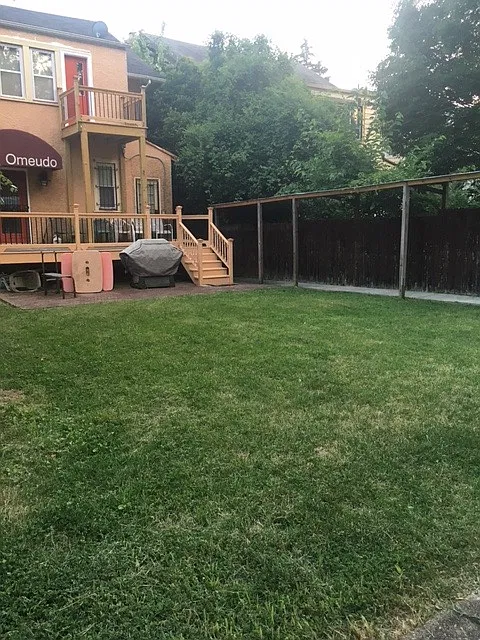 Rear of property