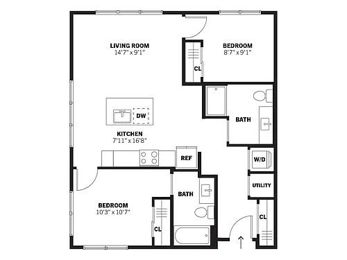 Floor plan Newton (a)