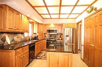 Kitchen with granite counters