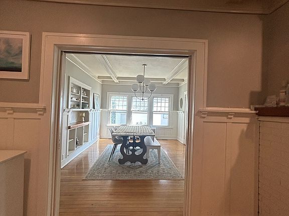 Dining room through pocket doors