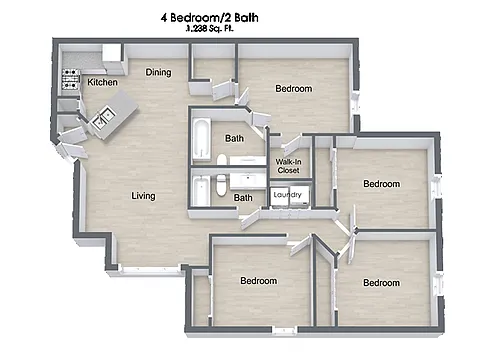 Floor plan Four Bedroom