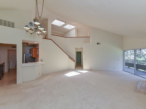 High ceiling living room