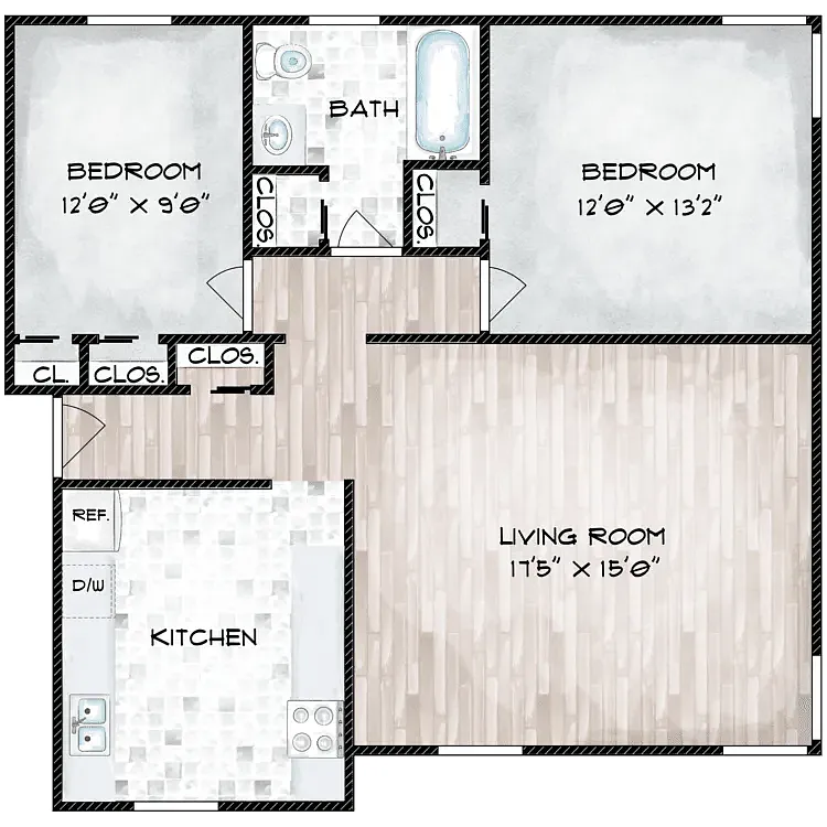 Floor plan 2 Bedroom