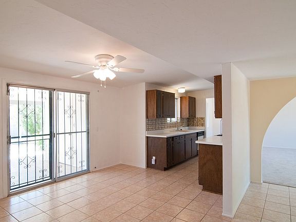 Family room and kitchen