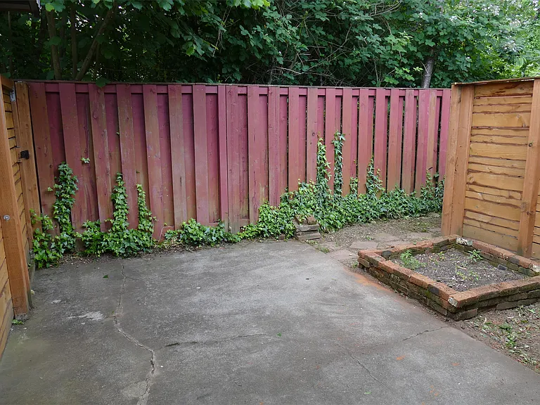 Back Patio with small garden space
