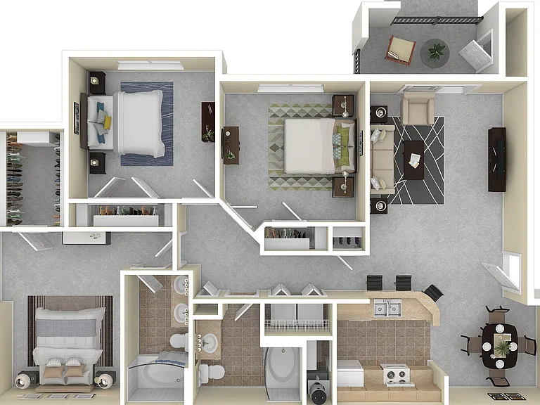 C1 3D Floor Plan C1 3D Floor Plan
