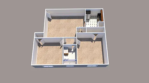 Floor plan 2 Bed 1 Bath