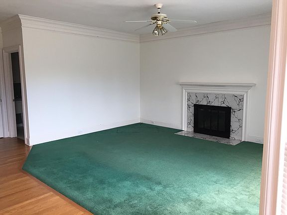 Family room with wood burning fireplace