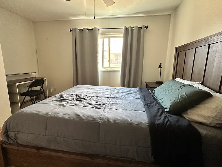 Work from home space with in-desk USB and power outlets