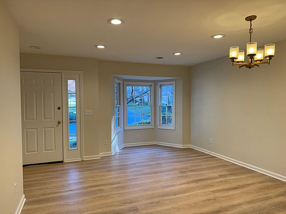 Living room with bay window