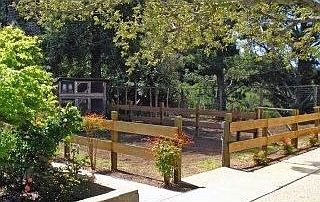 Corral for your horse.  Horses are permitted.
