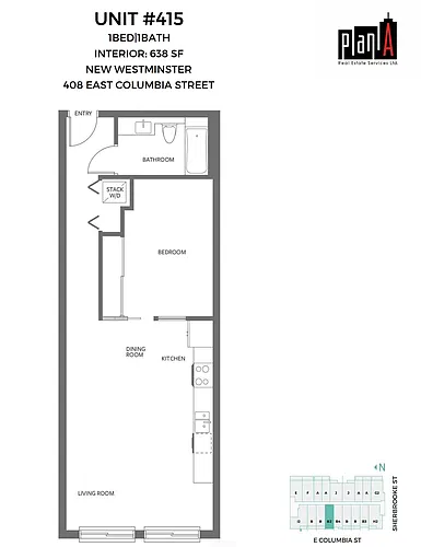 Floor plan Condos 1 Bed 1 Bath 4