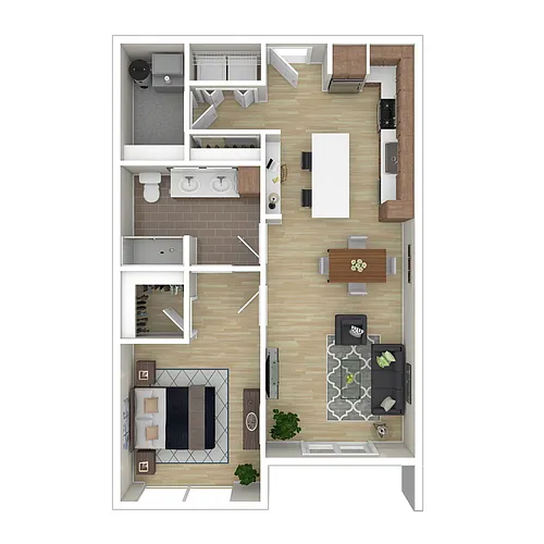 Floor plan 1 BR A