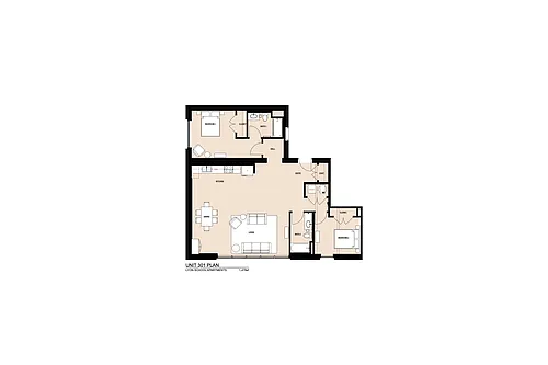 Floor plan 3rd Floor Apartment - 301