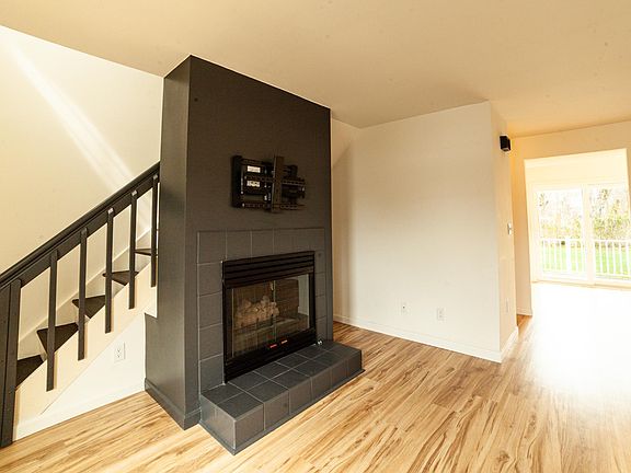 Gas fireplace with TV mount