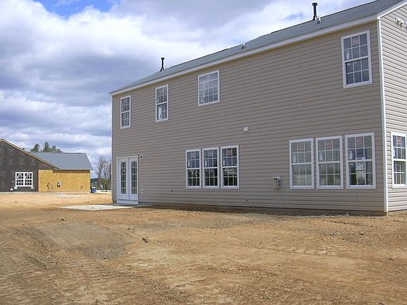 the back of the house right after it was built