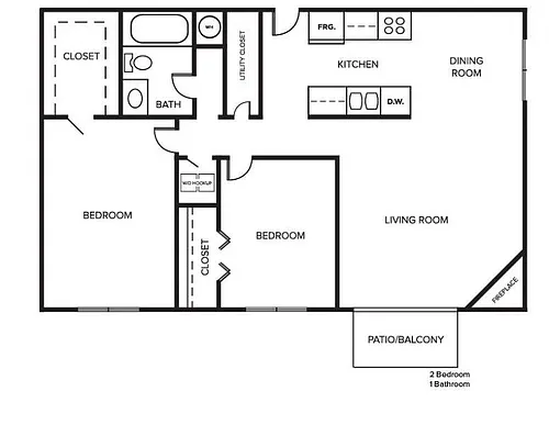 Floor plan Two Bedroom