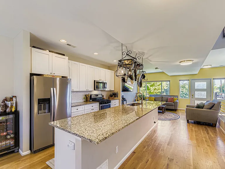 Refrigerator and other side of the kitchen island